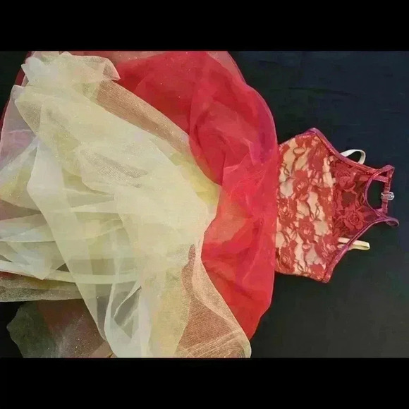 Elegant Burgundy Lace and Tulle Dress for Special Occasions - Picture 6 of 6